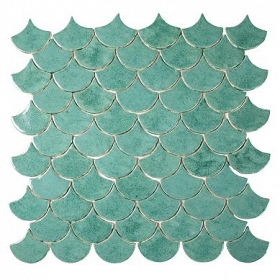 Handgefertigte Mosaikfliesen - Fischschuppen